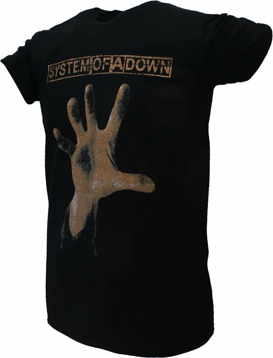 POPMERCH System Of A Down Hand Band T-Shirt Zwart - Officiële Merchandise 2 POPMERCH System Of A Down Hand Band T-Shirt Zwart - Officiële Merchandise - Afbeelding 2