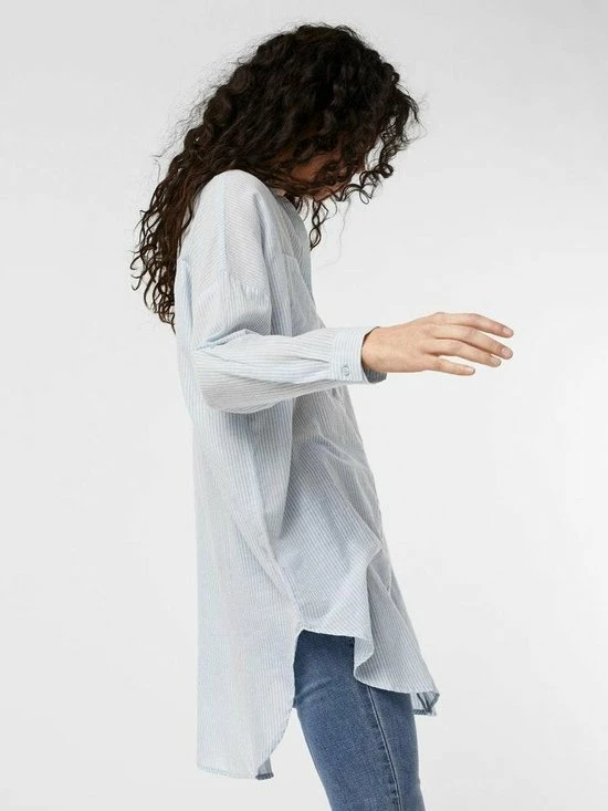 Vero Moda VMISABELL L/S FOLD UP TUNIC NOOS Dames Blouse - Maat XS 7 Vero Moda VMISABELL L/S FOLD UP TUNIC NOOS Dames Blouse - Maat XS - Afbeelding 7