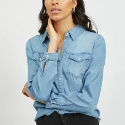 VILA VIBISTA DENIM SHIRT/SU-NOOS Dames Blouse - Maat L 33 VILA VIBISTA DENIM SHIRT/SU-NOOS Dames Blouse - Maat L -Dameskleding Verkoop 550x733 211