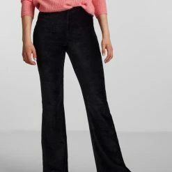 Pieces PCSIROA HW FLARED PANTS D2D Black Flare Dames Broek - Maat L -Dameskleding Verkoop 550x733 336