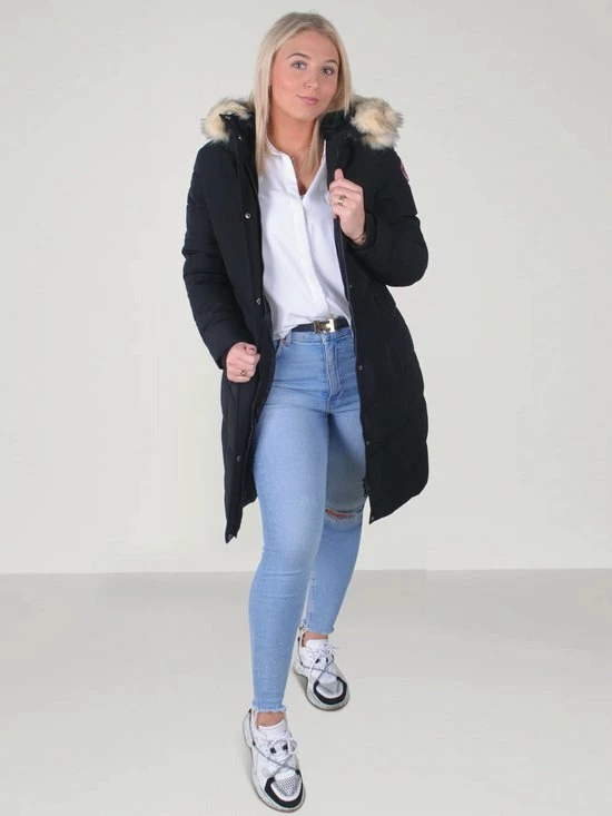 Paragoose - Lange Dames Winterjas - Model Julie - Teddy Gevoerde Capuchon - Zwart 5 Paragoose - Lange Dames Winterjas - Model Julie - Teddy Gevoerde Capuchon - Zwart - Afbeelding 5