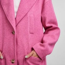 Pieces Jas Pcnili Long Coat 17128918 Rose Violet/melange Dames Maat - L -Dameskleding Verkoop 550x733 523