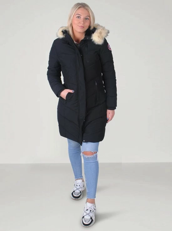 Paragoose - Lange Dames Winterjas - Model Julie - Teddy Gevoerde Capuchon - Zwart 8 Paragoose - Lange Dames Winterjas - Model Julie - Teddy Gevoerde Capuchon - Zwart - Afbeelding 8