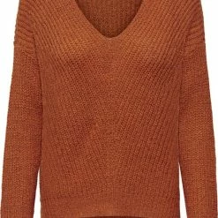 Jacqueline De Yong Trui Jdynew Megan L/s Pullover Knt Noos 15208245 Burnt Orange Dames Maat - XL