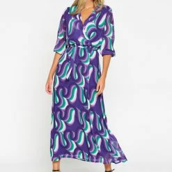 LOLALIZA Wikkeljurk Met Retroprint - Paars - Maat 38 11 LOLALIZA Wikkeljurk Met Retroprint - Paars - Maat 38 -Dameskleding Verkoop 550x750 1