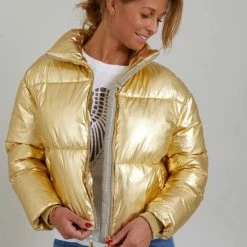 CC Heart Goude Korte Puffer Jas - Coster Copenhagen -Dameskleding Verkoop 550x752 6