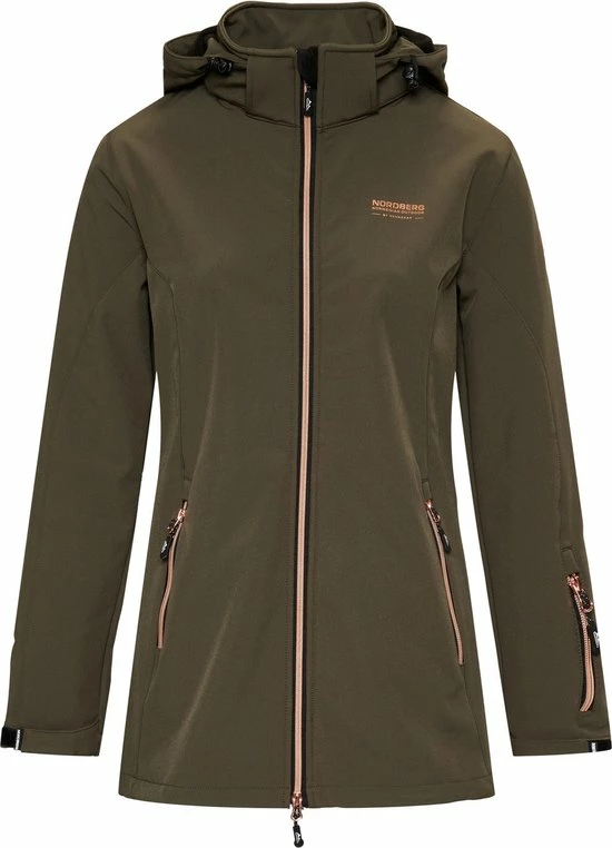 Nordberg Irene Softshell Jas Dames - Kleur Legergroen- Maat M 1 Nordberg Irene Softshell Jas Dames - Kleur Legergroen- Maat M
