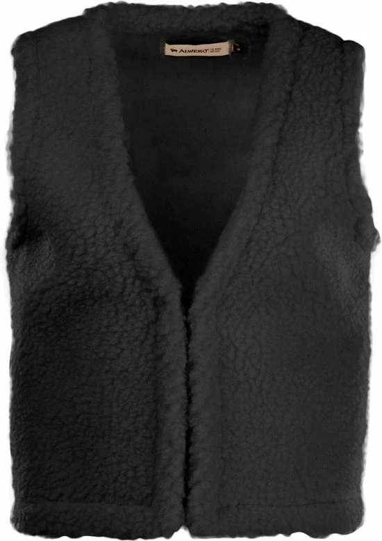 Alwero Unisex Gilet "Folker 100% Wol" Zwart - Maat XS 1 Alwero Unisex Gilet "Folker 100% Wol" Zwart - Maat XS
