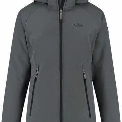 Kjelvik Dames Softshell Jas - Winter Softshell Jas Dames - Cato - Antraciet - Maat 48