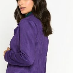 LOLALIZA Suede Jasje - Paars - Maat 40 -Dameskleding Verkoop 550x780 3