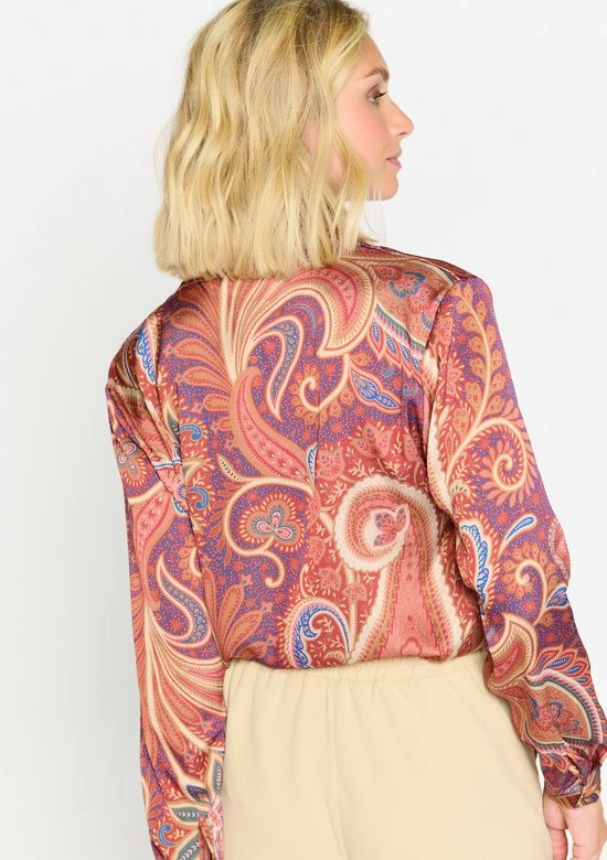 LOLALIZA Satijnen Hemd Met Paisleyprint - Oranje - Maat 38 2 LOLALIZA Satijnen Hemd Met Paisleyprint - Oranje - Maat 38 - Afbeelding 2