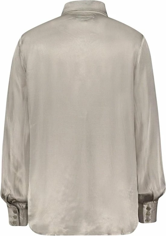 Red Button Blouse Boebie Satin Srb3069 Pebble Dames Maat - XL 3 Red Button Blouse Boebie Satin Srb3069 Pebble Dames Maat - XL - Afbeelding 3