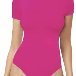 AWR Premium Dames Thermo Body / Bodysuit | Stretch Met Gesloten Hals | Roze - M