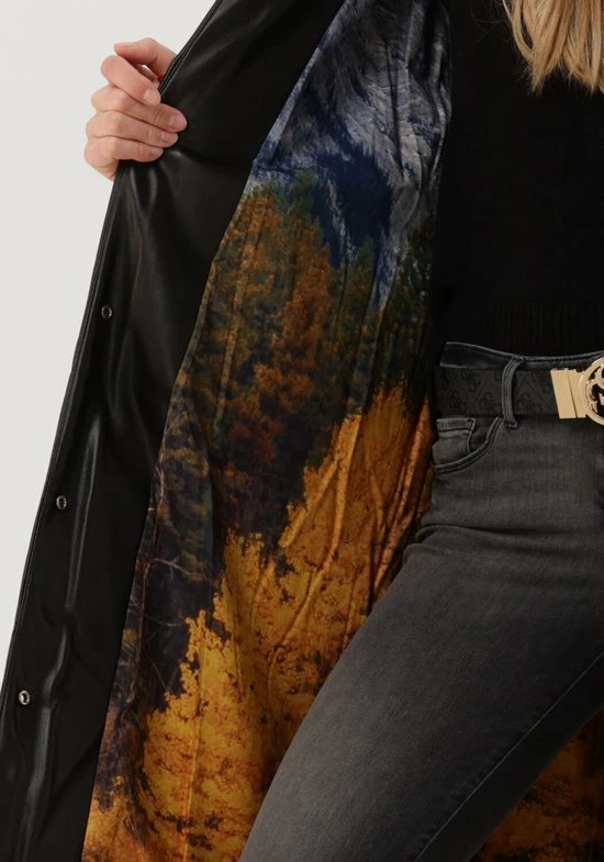 Guess Emilie Long Jacket Jassen - Zwart 2 Guess Emilie Long Jacket Jassen - Zwart - Afbeelding 2