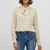 Vila Blouse Vielma L/s Shirt 14079469 Frosted Almond Dames Maat - W42