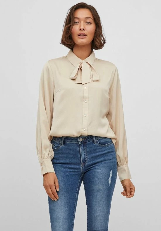 Vila Blouse Vielma L/s Shirt 14079469 Frosted Almond Dames Maat - W42 1 Vila Blouse Vielma L/s Shirt 14079469 Frosted Almond Dames Maat - W42