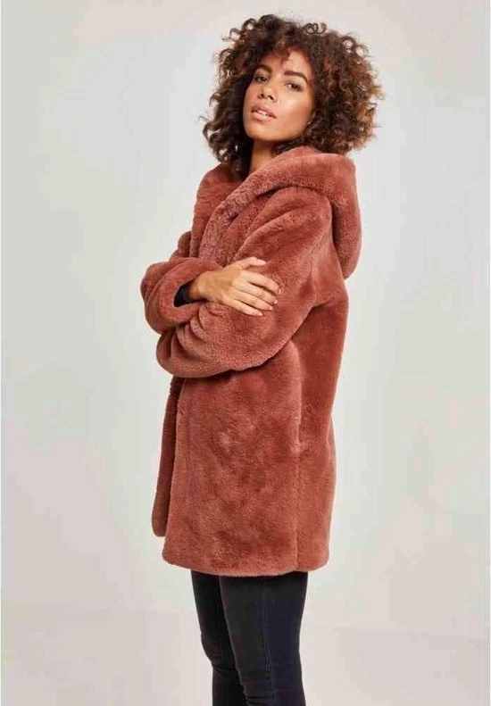 Urban Classics Winterjas -XS- Hooded Teddy Roze 2 Urban Classics Winterjas -XS- Hooded Teddy Roze - Afbeelding 2