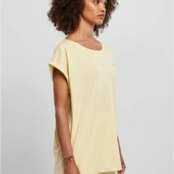 Urban Classics Dames Tshirt -M- Organic Extended Shoulder Geel -Dameskleding Verkoop 550x793 18