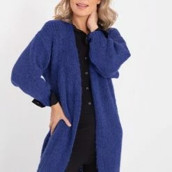 Blauwe Vest Van Je M'appelle - Dames - Maat One Size - 1 Maat Beschikbaar -Dameskleding Verkoop 550x793 9
