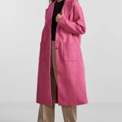 Pieces Jas Pcnili Long Coat 17128918 Rose Violet/melange Dames Maat - L -Dameskleding Verkoop 550x794 10