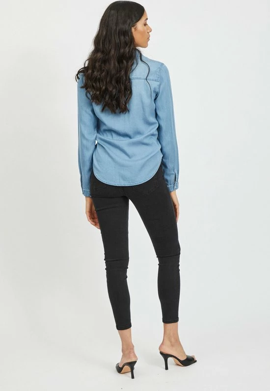 VILA VIBISTA DENIM SHIRT/SU-NOOS Dames Blouse - Maat L 5 VILA VIBISTA DENIM SHIRT/SU-NOOS Dames Blouse - Maat L - Afbeelding 5
