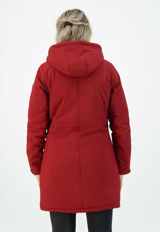 Kjelvik Dames Softshell Parka - Winterparka Softshell - Chanela - Rood - Maat 40 4 Kjelvik Dames Softshell Parka - Winterparka Softshell - Chanela - Rood - Maat 40 - Afbeelding 4