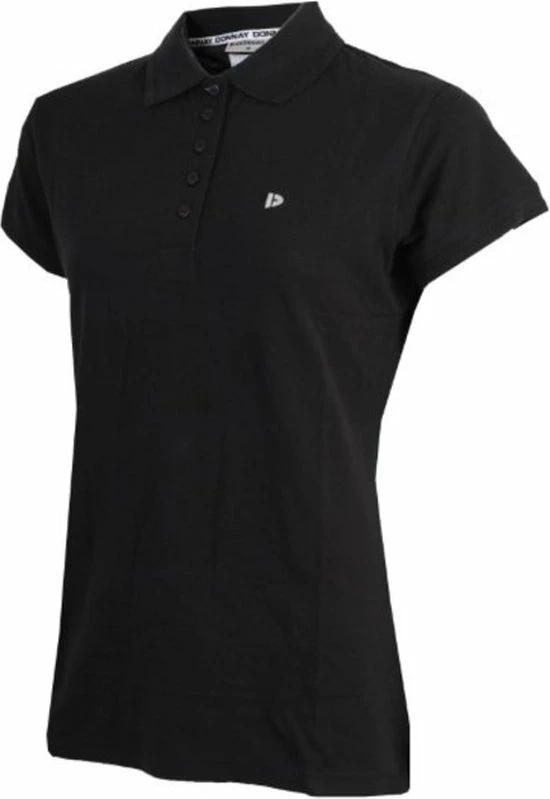 Donnay Polo Pique - Poloshirt - Dames - Maat L - Zwart 1 Donnay Polo Pique - Poloshirt - Dames - Maat L - Zwart