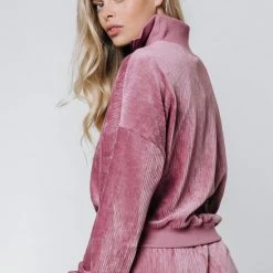 Colourful Rebel Litzy Rib Trui Roze Dames - Basic Fit - Katoen - M -Dameskleding Verkoop 550x803 3