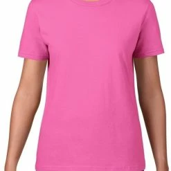 Gildan Basic Ronde Hals T-shirt Licht Roze Voor Dames - Casual Shirts - Dameskleding T-shirt Roze 2XL (44/56)