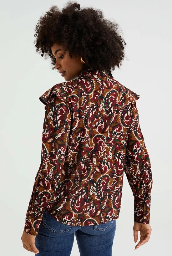 WE Fashion Dames Blouse Met Dessin En Volants 4 WE Fashion Dames Blouse Met Dessin En Volants - Afbeelding 4