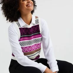 WE Fashion Dames Gebreide Slipover Met Jacquard Dessin -Dameskleding Verkoop 550x818 3