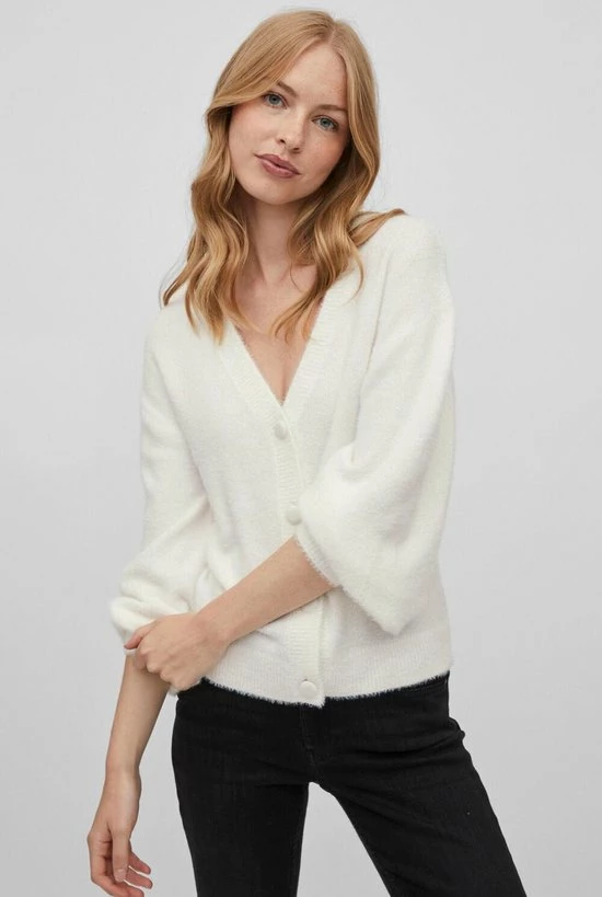 VILA VILAJULI LS OVERSIZE REV KNIT CARDI-NOOS Dames Vest - Maat XL 12 VILA VILAJULI LS OVERSIZE REV KNIT CARDI-NOOS Dames Vest - Maat XL - Afbeelding 12