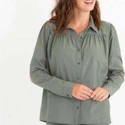 Groene Blouse Van Je M'appelle - Dames - Travelstof - Maat S - 5 Maten Beschikbaar -Dameskleding Verkoop 550x819 2