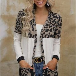 Merkloos Lange Vest Dames - Luipaardprint - Valena - Maat XL -Dameskleding Verkoop 550x823 20