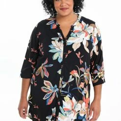 Paprika Lang Hemd 'Doris' Met Libellenmotief Doris