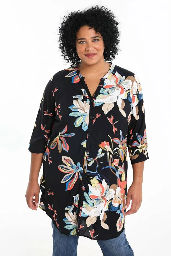 Paprika Lang Hemd 'Doris' Met Libellenmotief Doris 1 Paprika Lang Hemd 'Doris' Met Libellenmotief Doris