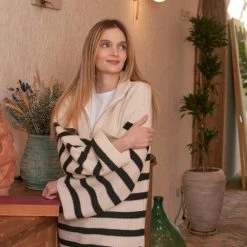 Merkloos Shiva Mode Trui Gestreepte Met Rits -Dameskleding Verkoop 550x824 127