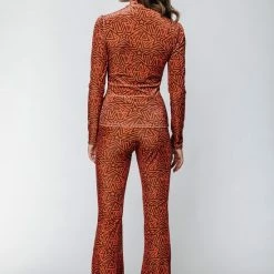 Colourful Rebel Star Velvet Broek Oranje Dames - Wijduitlopende Fit - Polyester - L -Dameskleding Verkoop 550x824 163