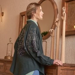 Merkloos Shiva Mode Blouse Dames Kimono Pauw Geborduurde 7 Merkloos Shiva Mode Blouse Dames Kimono Pauw Geborduurde -Dameskleding Verkoop 550x824 23