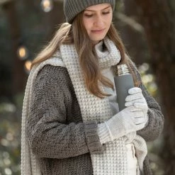 Knit Factory Sally Gebreid Dames Vest - Cappuccino - 40/42 - Grof Gebreid -Dameskleding Verkoop 550x824 66