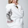 Colourful Rebel Eagles Hoodie Wit Dames - Oversized Fit - Polyester - S