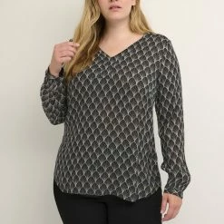 Kaffe Curve KColive Ami Blouse Dames Blouse - Maat 48 -Dameskleding Verkoop 550x825 100