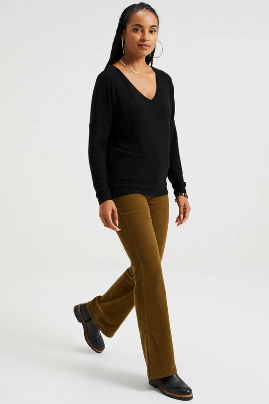 WE Fashion Dames Corduroy Flared Broek 2 WE Fashion Dames Corduroy Flared Broek - Afbeelding 2
