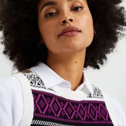 WE Fashion Dames Gebreide Slipover Met Jacquard Dessin -Dameskleding Verkoop 550x825 196