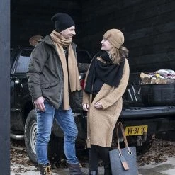 Knit Factory Luna Lang Gebreid Dames Vest - Bordeaux - 40/42 -Dameskleding Verkoop 550x825 222