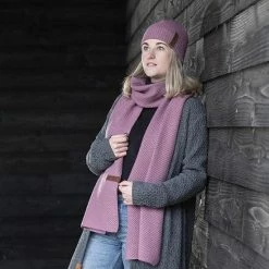Knit Factory Luna Lang Gebreid Dames Vest - Bordeaux - 40/42 -Dameskleding Verkoop 550x825 223