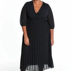 Paprika Lange, Effen Plisséjurk Lange, Effen Plisséjurk -Dameskleding Verkoop 550x825 233