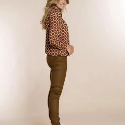 Geisha Blouse Blouse Graphic Etnic Print 23586 26 Camel Combi Dames Maat - S -Dameskleding Verkoop 550x825 247