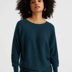WE Fashion Dames Fijngebreide Trui Met Ribstructuur