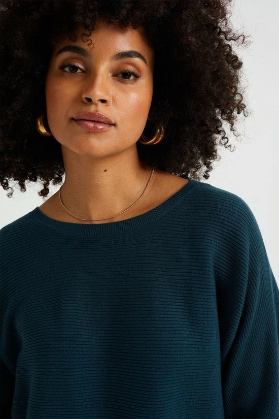 WE Fashion Dames Fijngebreide Trui Met Ribstructuur 4 WE Fashion Dames Fijngebreide Trui Met Ribstructuur - Afbeelding 4